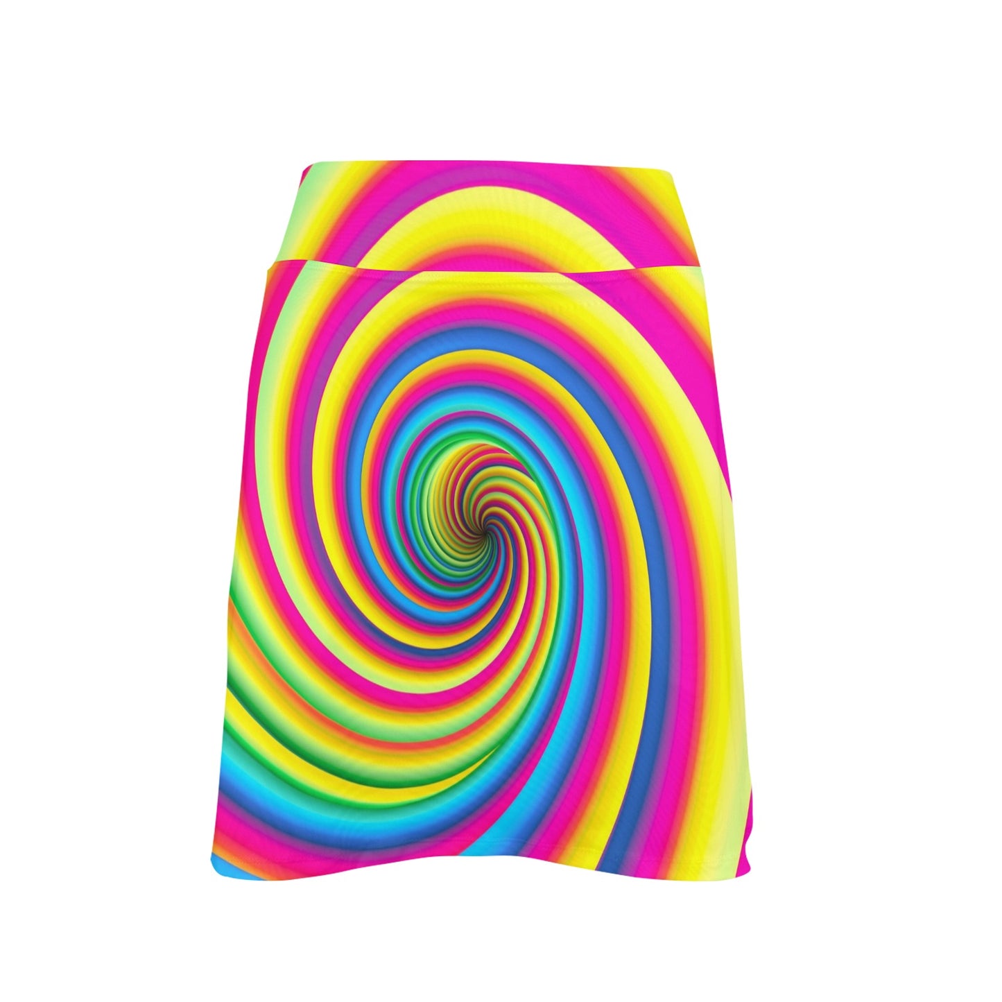 Vortex Twist Swirl Rainbow Design 17" Golf & Pickleball Skort with Pockets