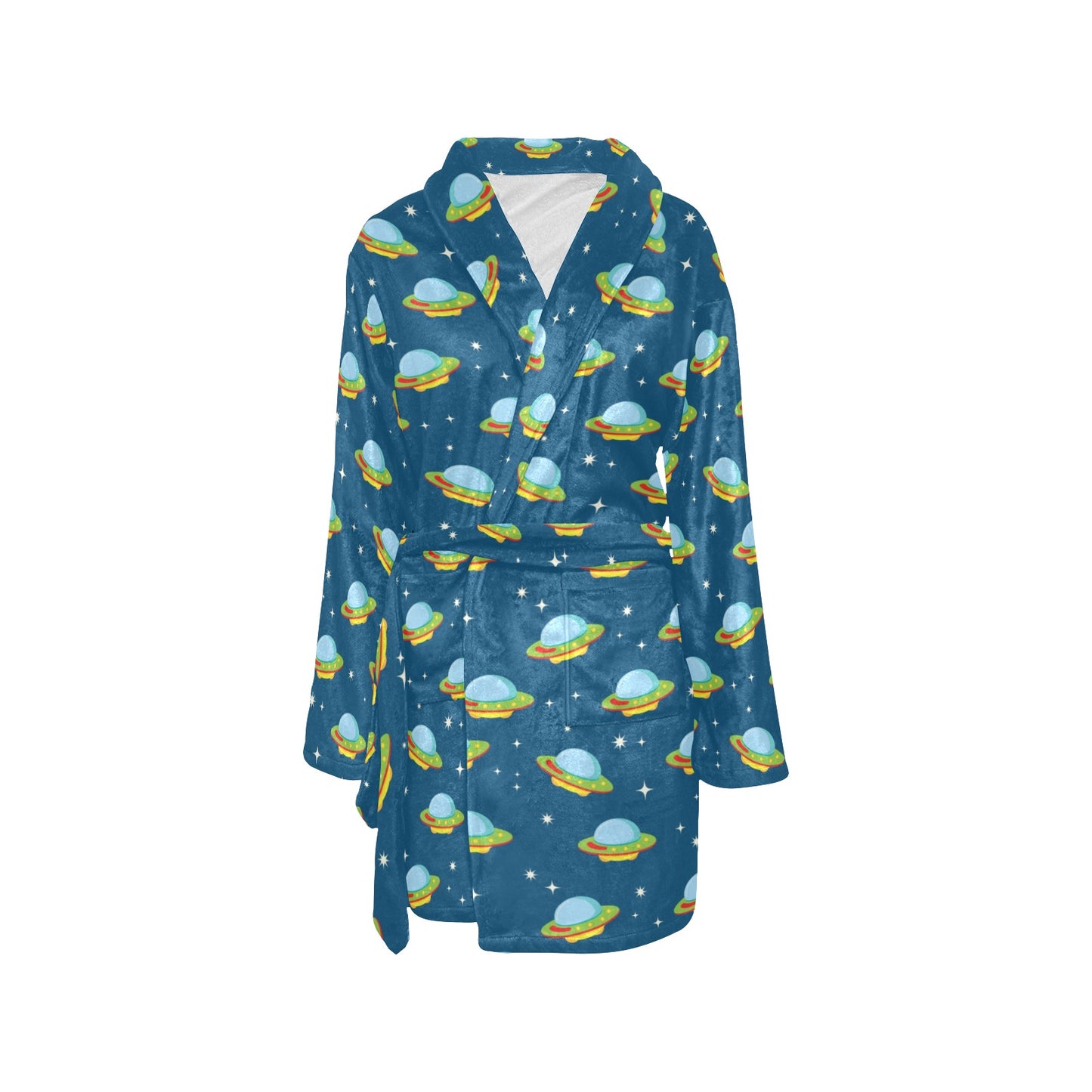 UFO Print Design LKS305 Women's Fleece Robe