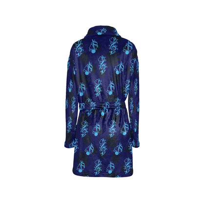 Music note Pattern Print Design A04 Women's Fleece Robe