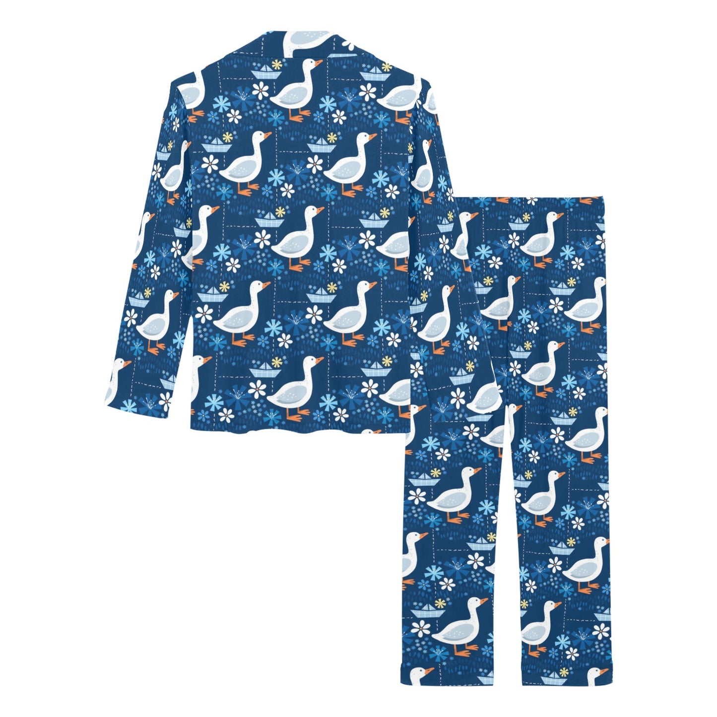Goose Print Design LKS405 Women's Long Pajama Set