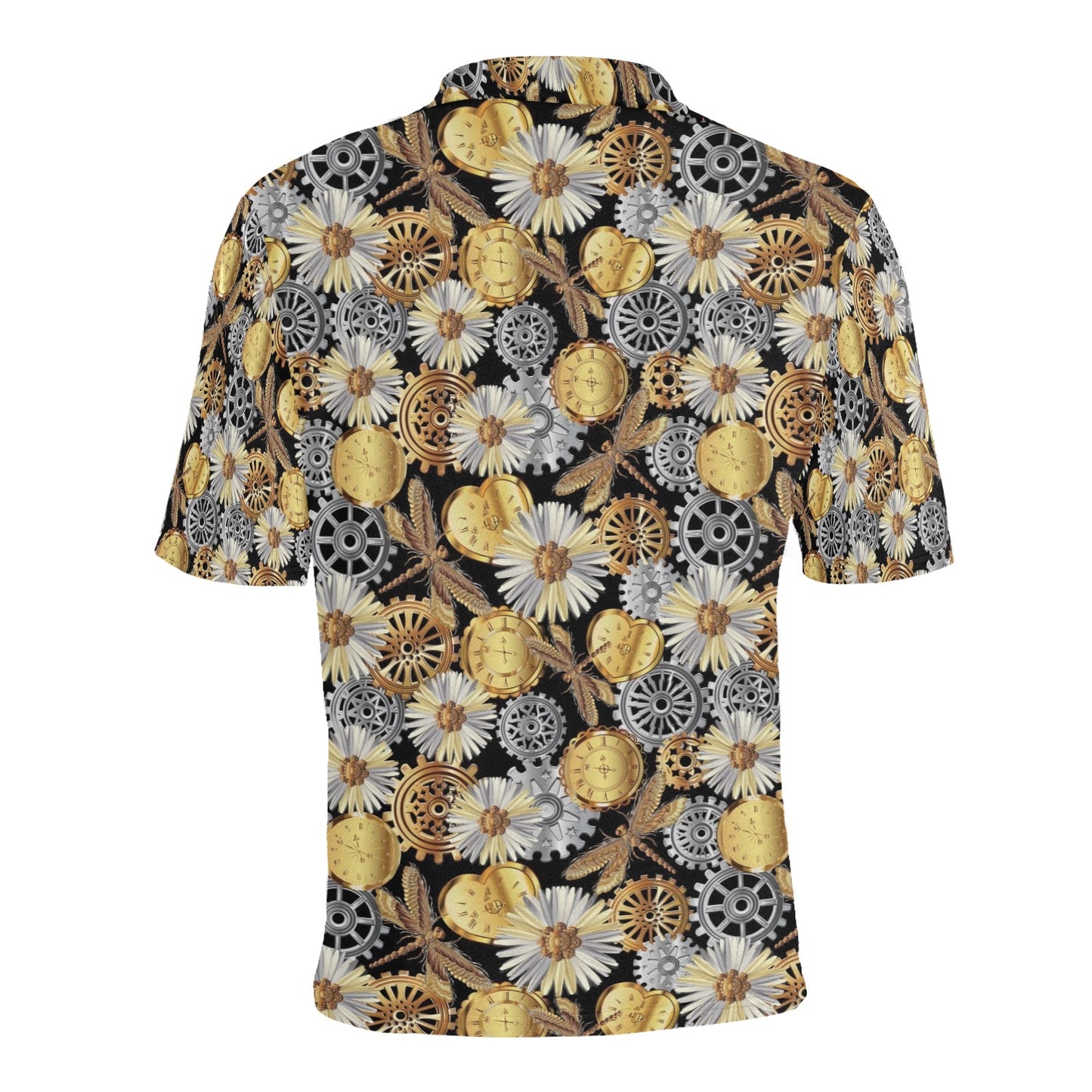 Steampunk Dragonfly Print Design LKS302 Men Polo Shirt