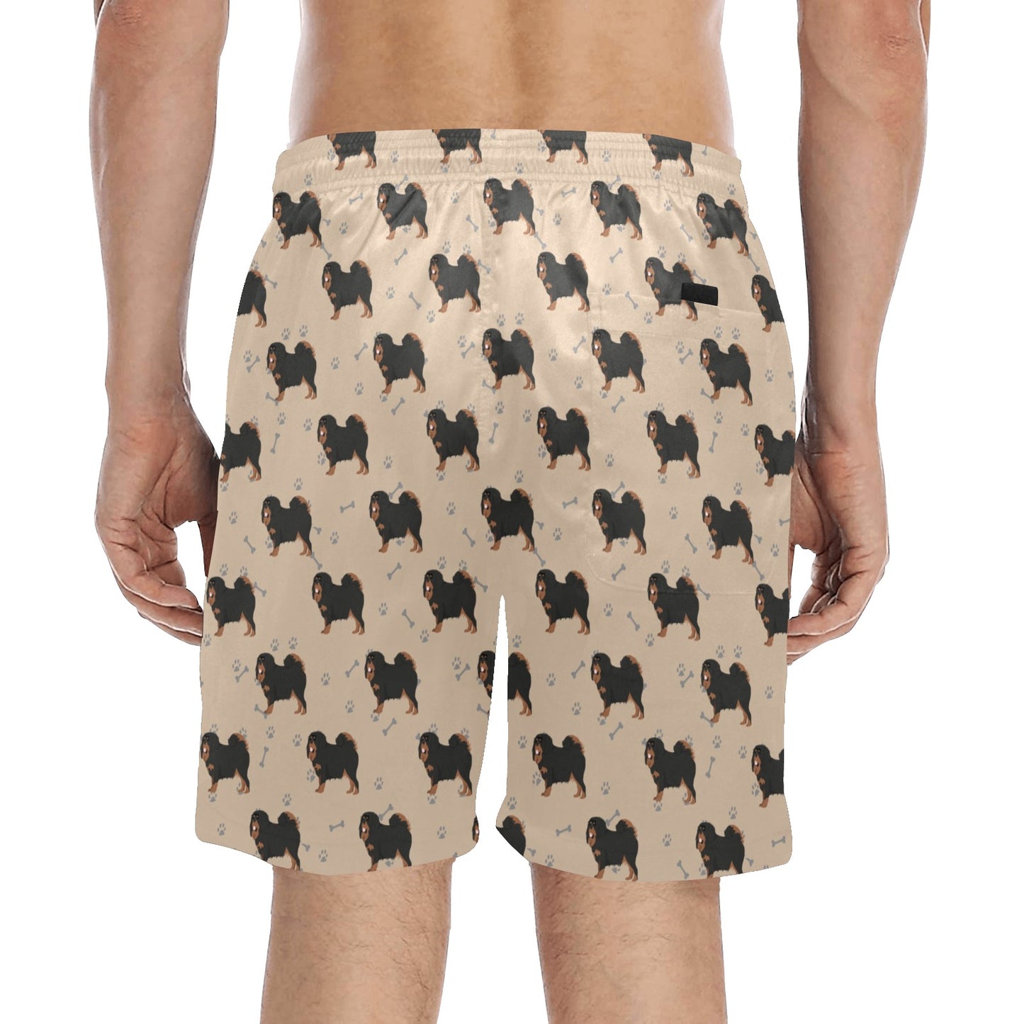 Tibetan Mastiffs Print Design LKS301 Men's Swim Trunks Beach Shorts