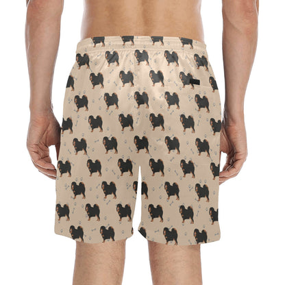 Tibetan Mastiffs Print Design LKS301 Men's Swim Trunks Beach Shorts