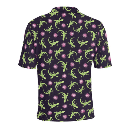 lizard Print Design LKS402 Men Polo Shirt