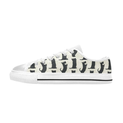 Scottish Terriers Print Design LKS309 Women's White Low Top Shoes