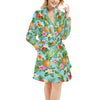 Pineapple Hawaiian flower Tropical Women's Fleece Robe