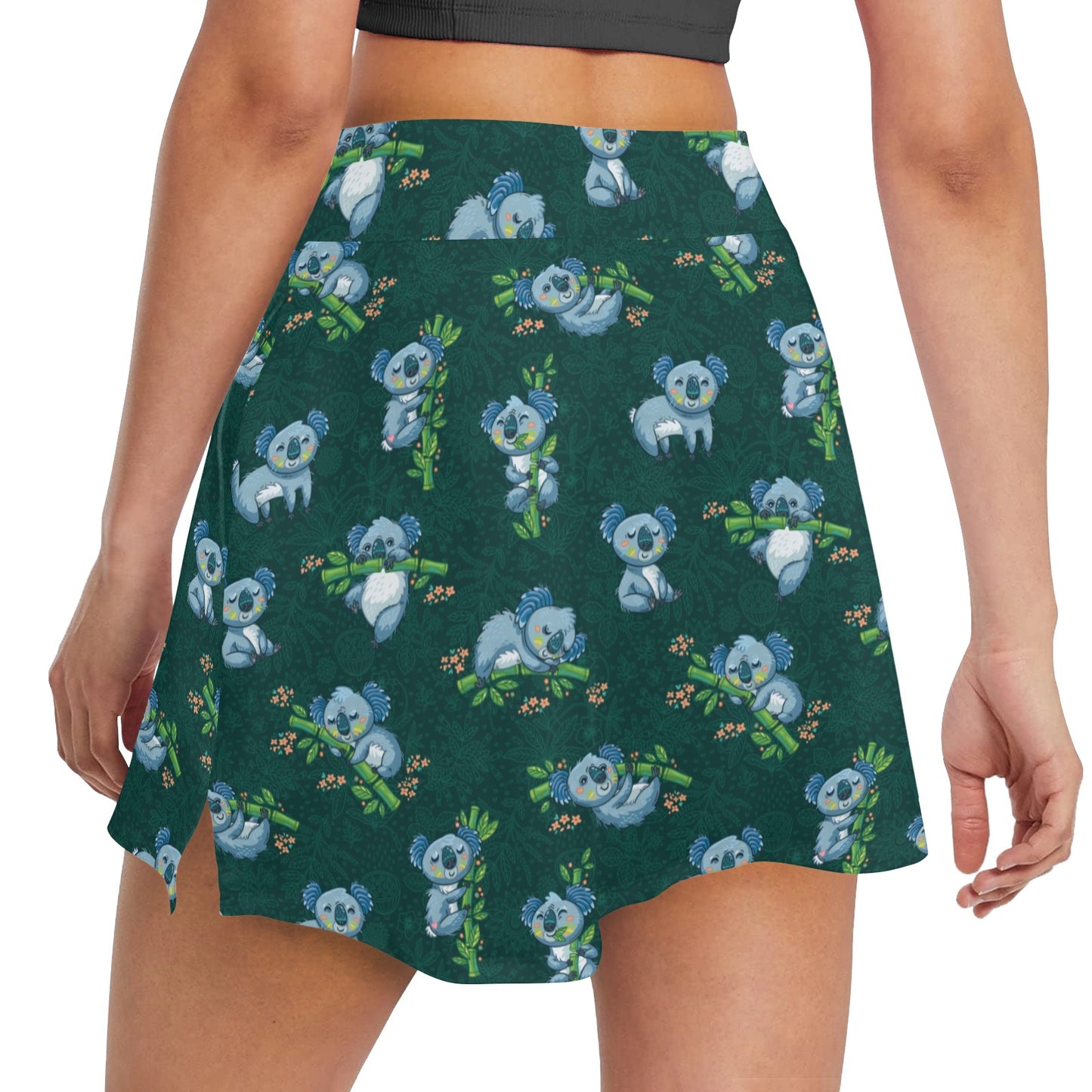 Koala Blue Design Print 17" Golf & Pickleball Skort with Pockets