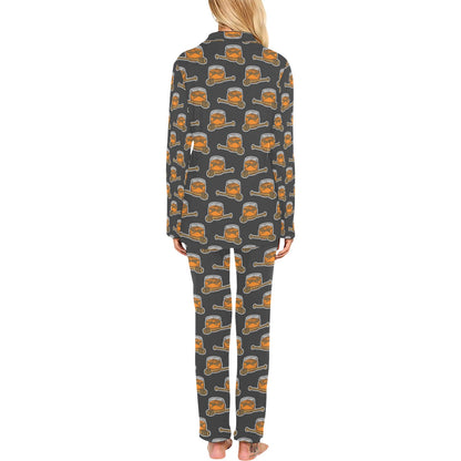 Honey Bee Print Design LKS305 Women's Long Pajama Set
