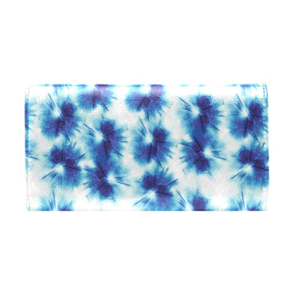 Tie Dye Blue Print Design LKS305 Women's Trifold Wallet