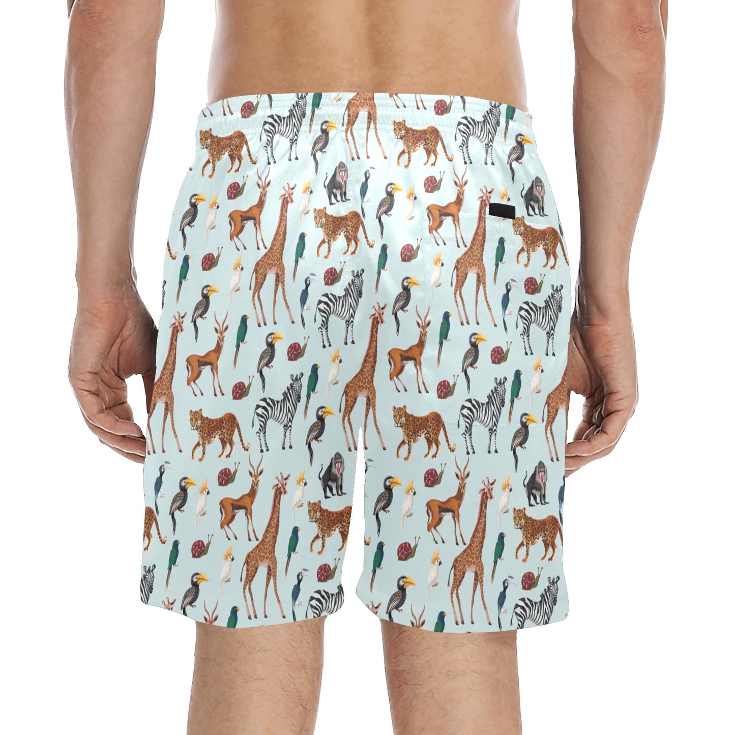 Safari Animal Print Design LKS306 Men's Swim Trunks Beach Shorts