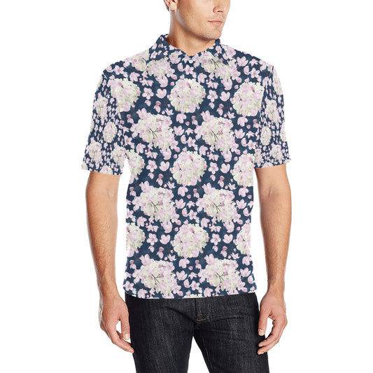 Sakura Print Design LKS305 Men Polo Shirt
