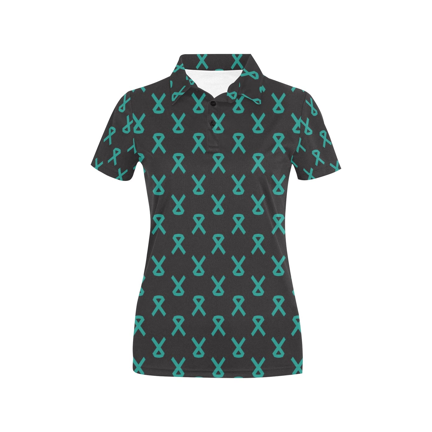 Ovarian cancer Pattern Print Design A01 Women's Polo Shirt