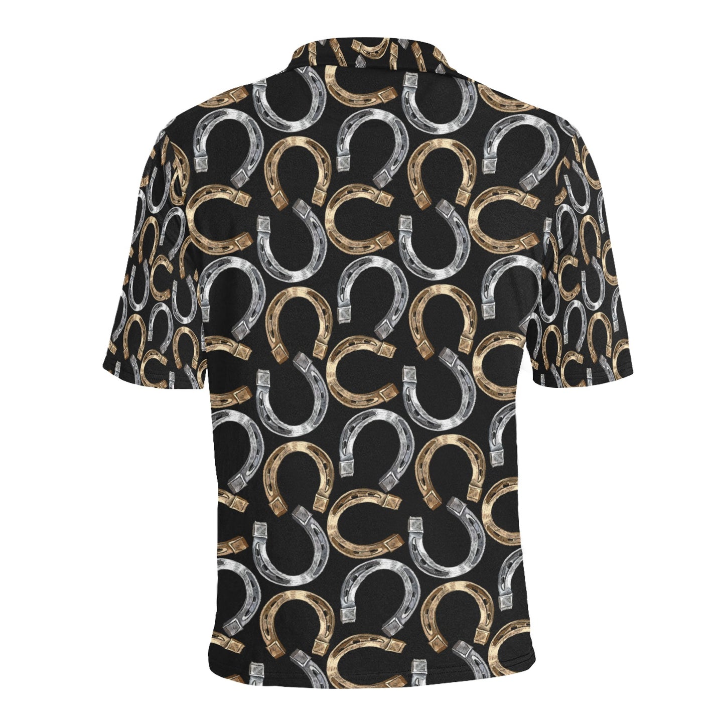 Horseshoe Print Design LKS305 Men Polo Shirt