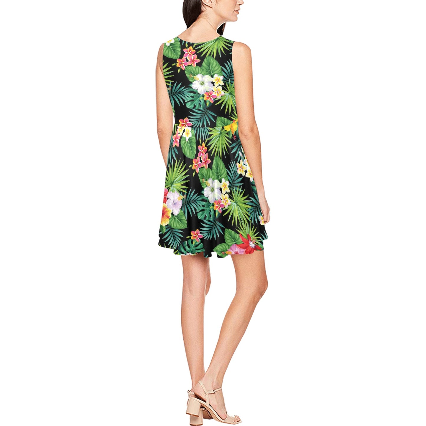 Hibiscus Hawaiian flower tropical Sleeveless Dress