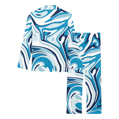 Liquid Pattern Print Design 05 Women's Long Pajama Set