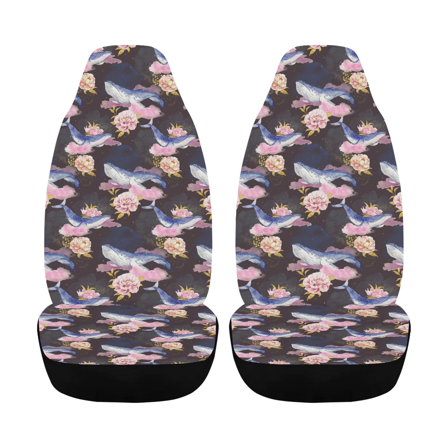 Blue Whale Print Design LKS401 Car Seat Covers