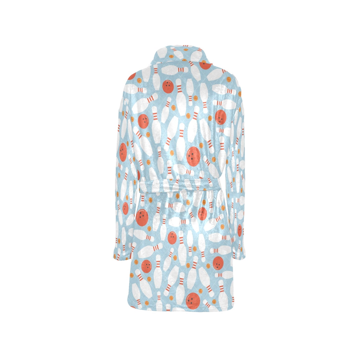 Bowling Pattern Print Design 09 Women's Fleece Robe