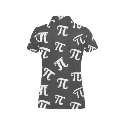 Pi Day Pattern Print Design A02 Women's Polo Shirt
