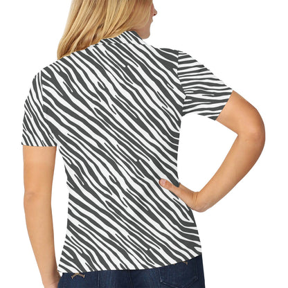 Zebra Classic Print Design LKS302 Women's Polo Shirt