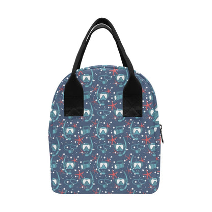 Scuba Equipment Print Design LKS302 Insulated Lunch Bag
