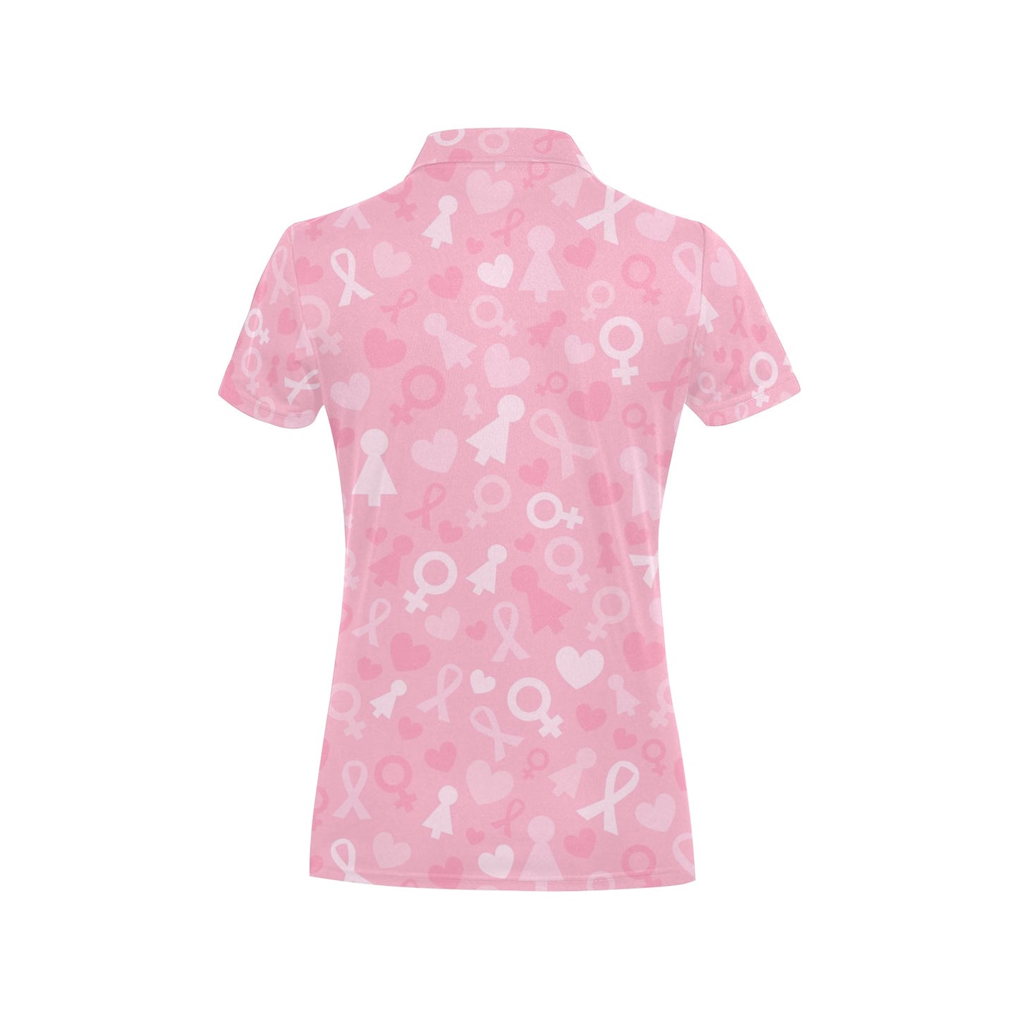 Breast cancer Pattern Print Design 01 Women's Polo Shirt