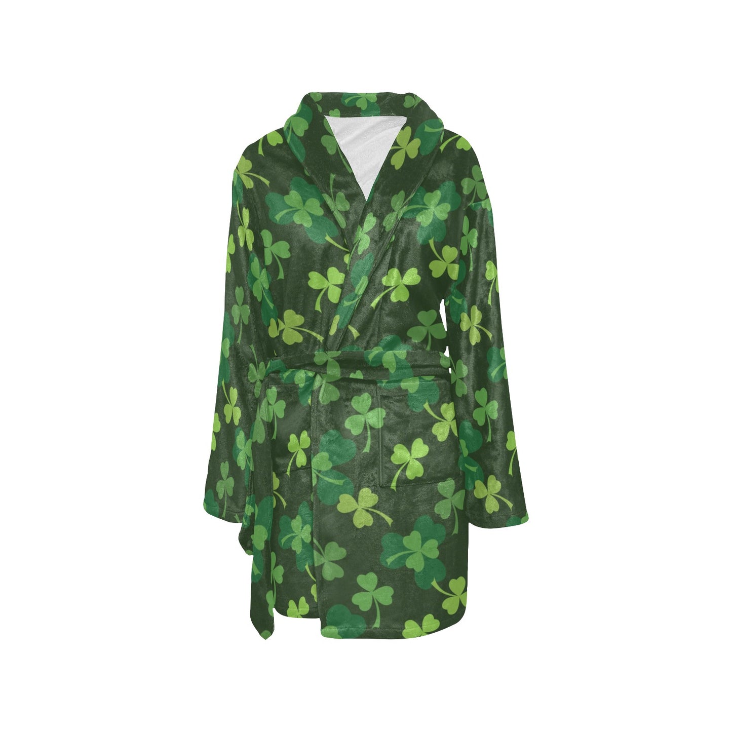 Irish Pattern Print Design 03 Women's Fleece Robe