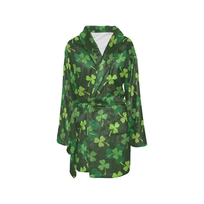 Irish Pattern Print Design 03 Women's Fleece Robe