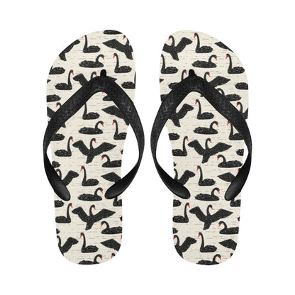 Swan Print Design LKS402 Flip Flops