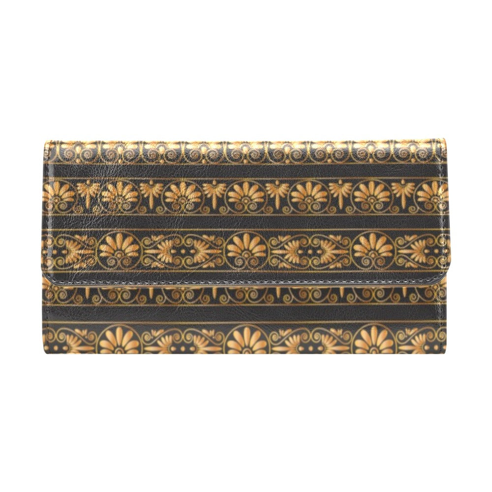 Ancient Greek Print Design LKS303 Women's Trifold Wallet