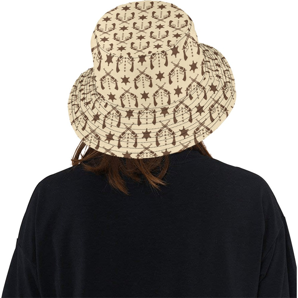 Western Cowboy Print Design LKS302 Unisex Bucket Hat