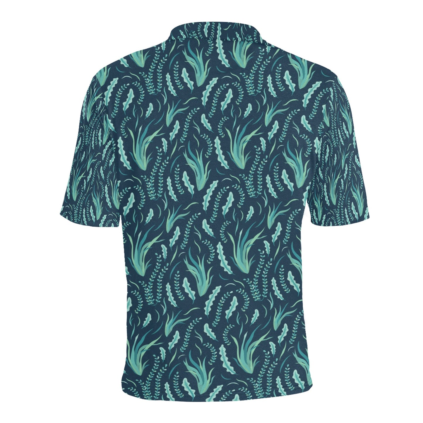 Seaweed Print Design LKS302 Men Polo Shirt