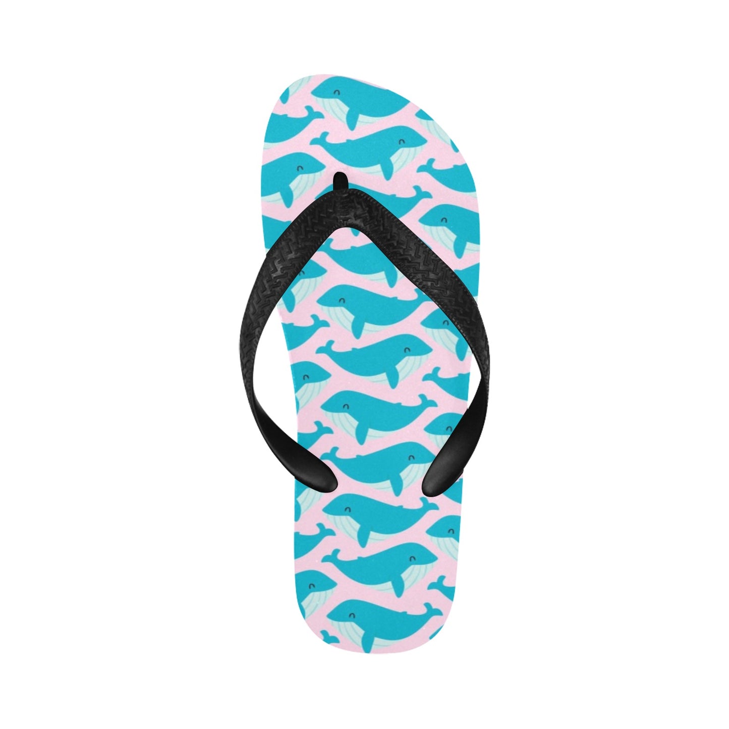 Whale Print Design LKS302 Flip Flops