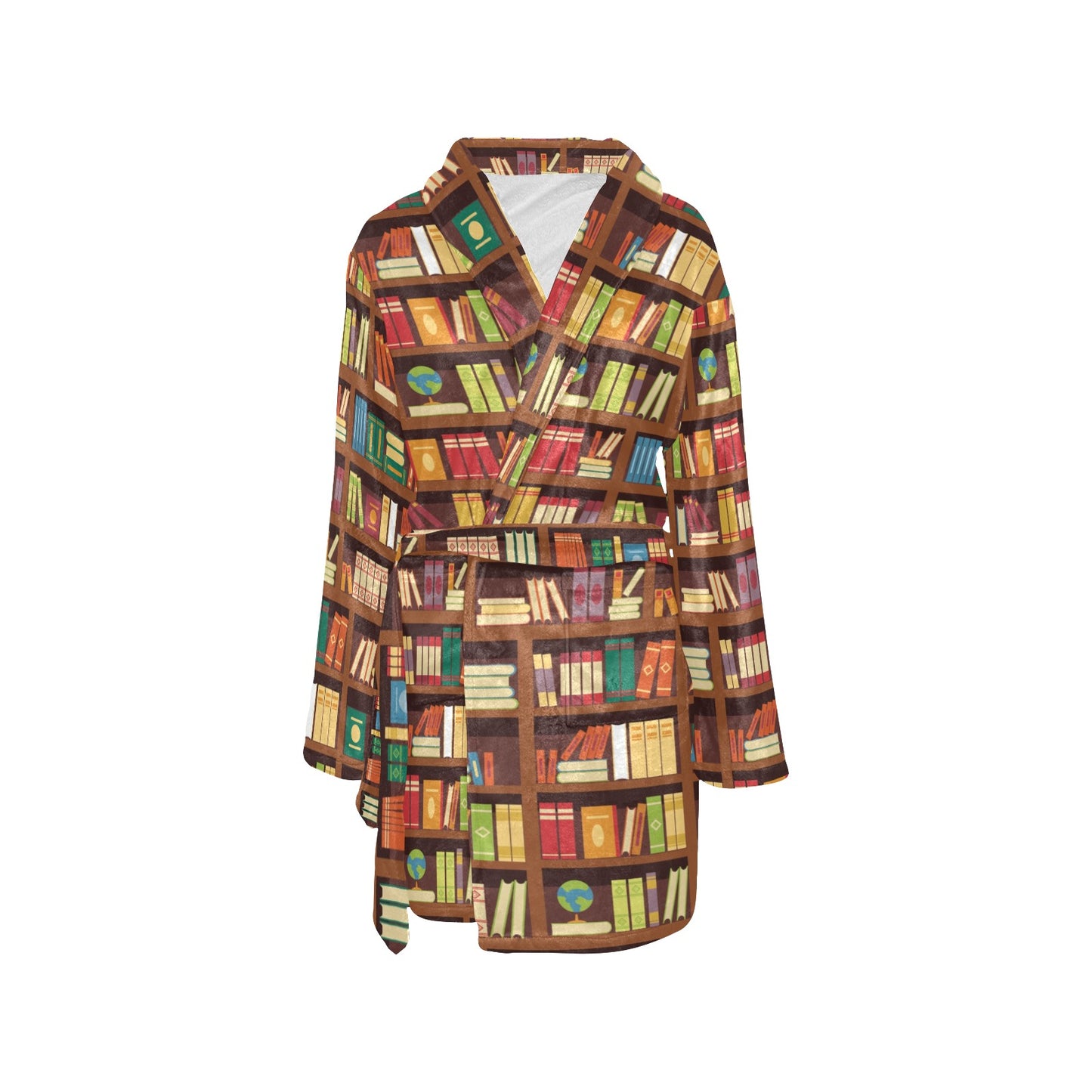 Book Pattern Print Design 06 Women's Fleece Robe
