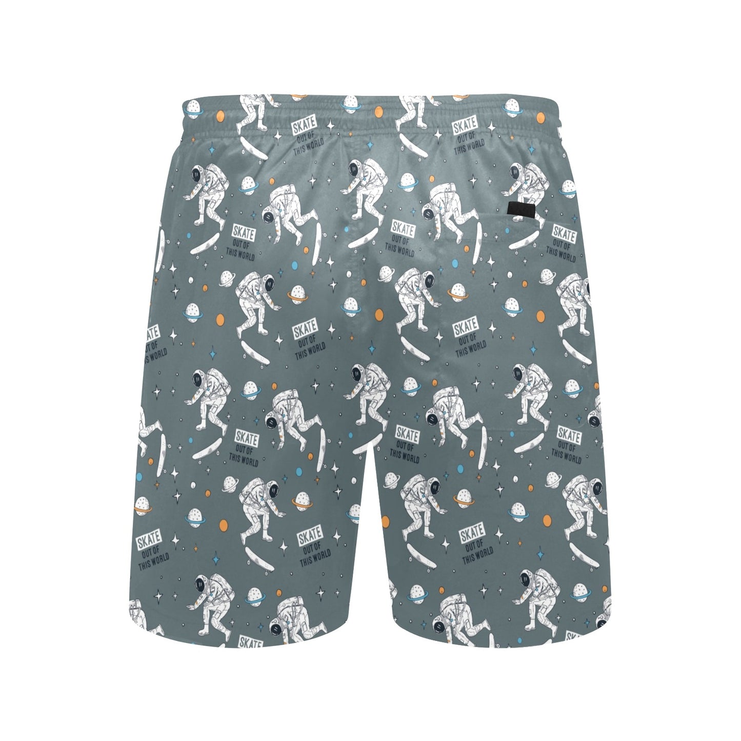 Skateboard Print Design LKS306 Men's Swim Trunks Beach Shorts