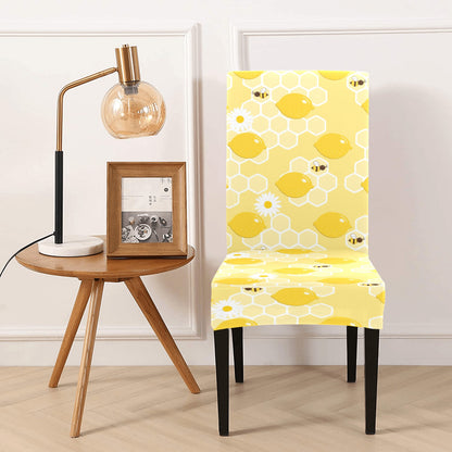 Honey Bee Honeycomb Print Design LKS3010 Dining Chair Slipcover
