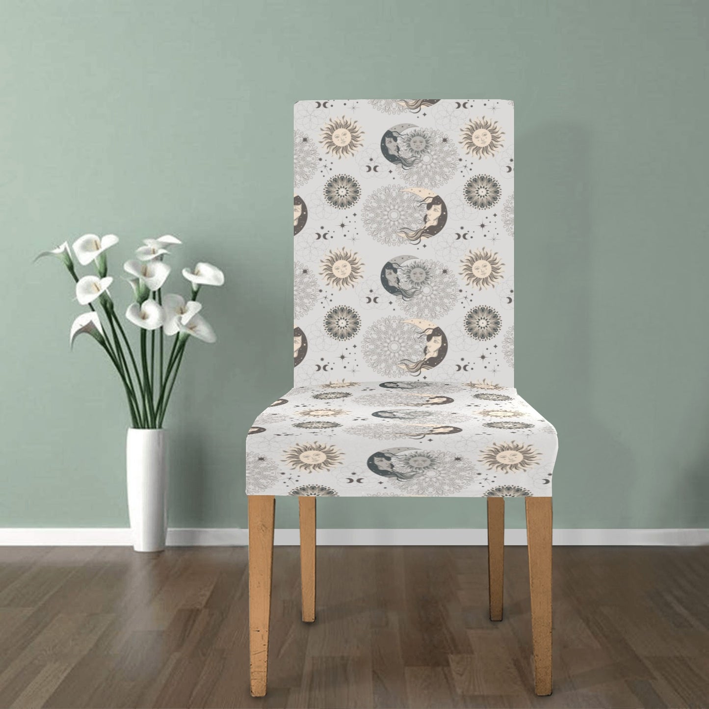 Sun Moon Print Design LKS302 Dining Chair Slipcover
