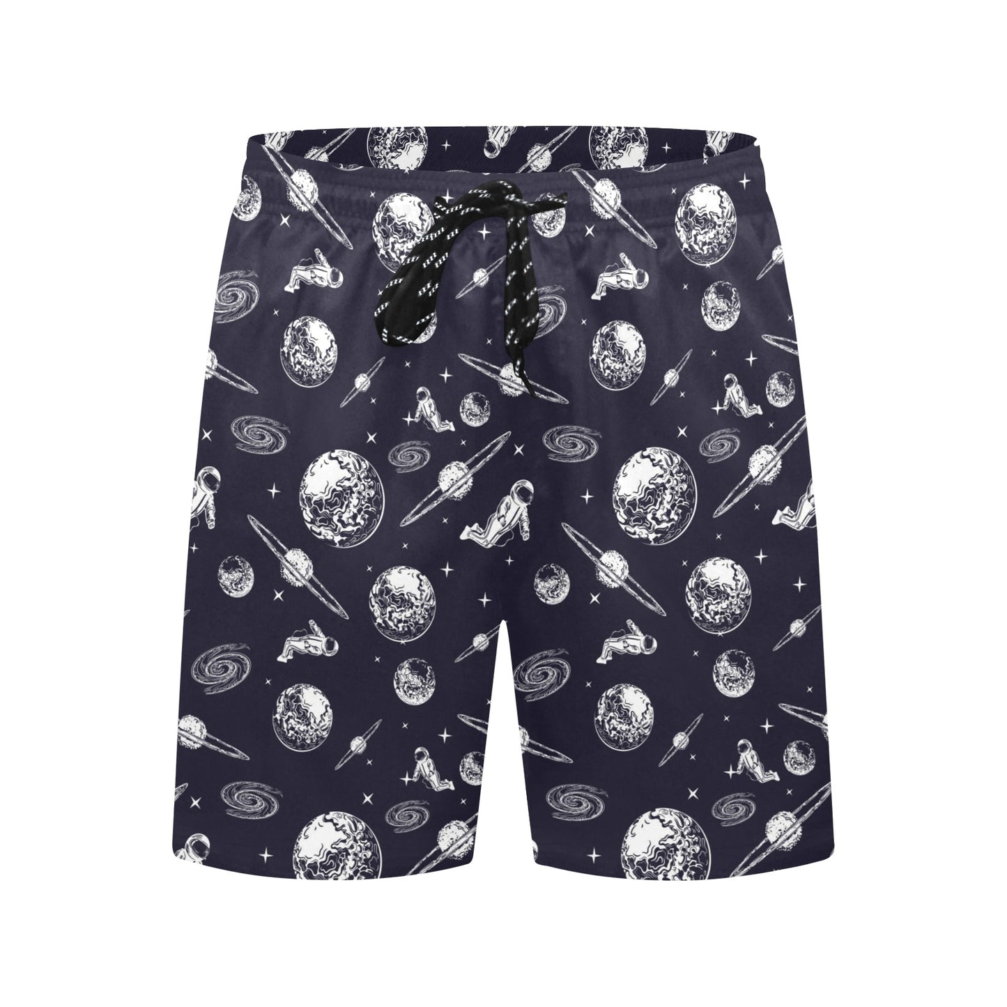 Space Astronaut Print Design LKS302 Men's Swim Trunks Beach Shorts