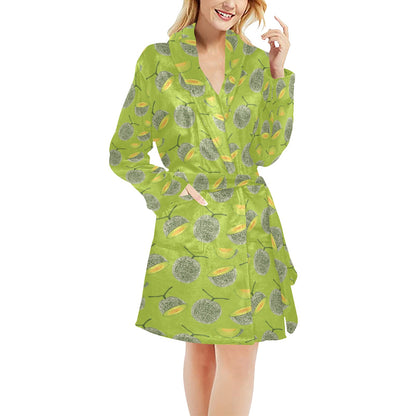 Cantaloupe Pattern Print Design 03 Women's Fleece Robe