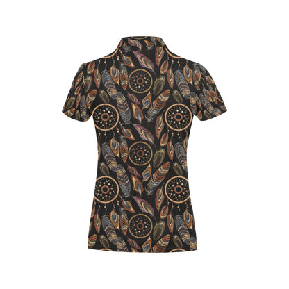 Dream catcher embroidered style Women's Polo Shirt