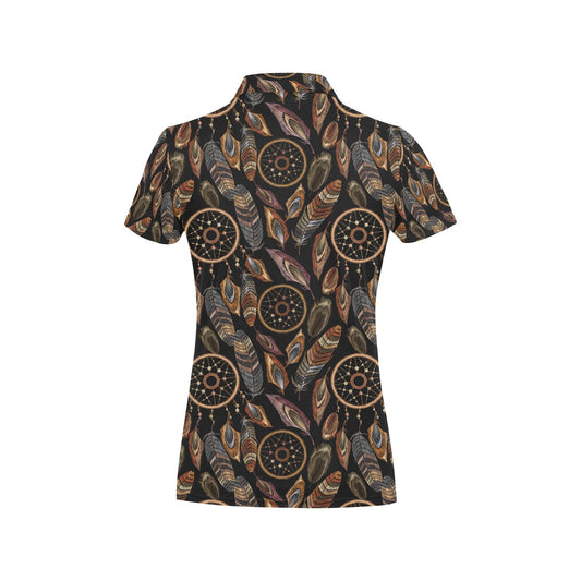 Dream catcher embroidered style Women's Polo Shirt