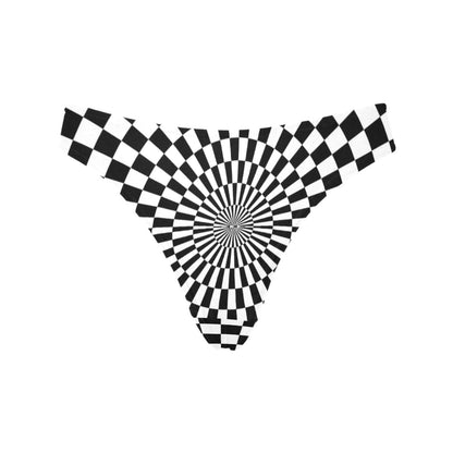 Checkered Flag Optical illusion Women's Thongs