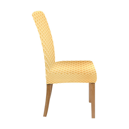 Waffle Texture Print Design LKS302 Dining Chair Slipcover