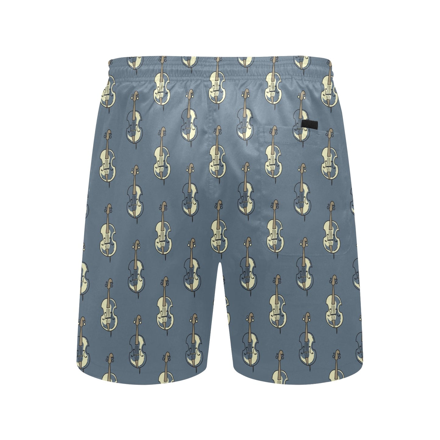 Violin Print Design LKS403 Men's Swim Trunks Beach Shorts