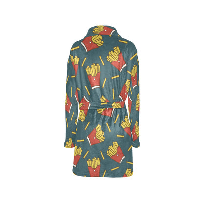 French Fried Pattern Print Design 04 Women's Fleece Robe