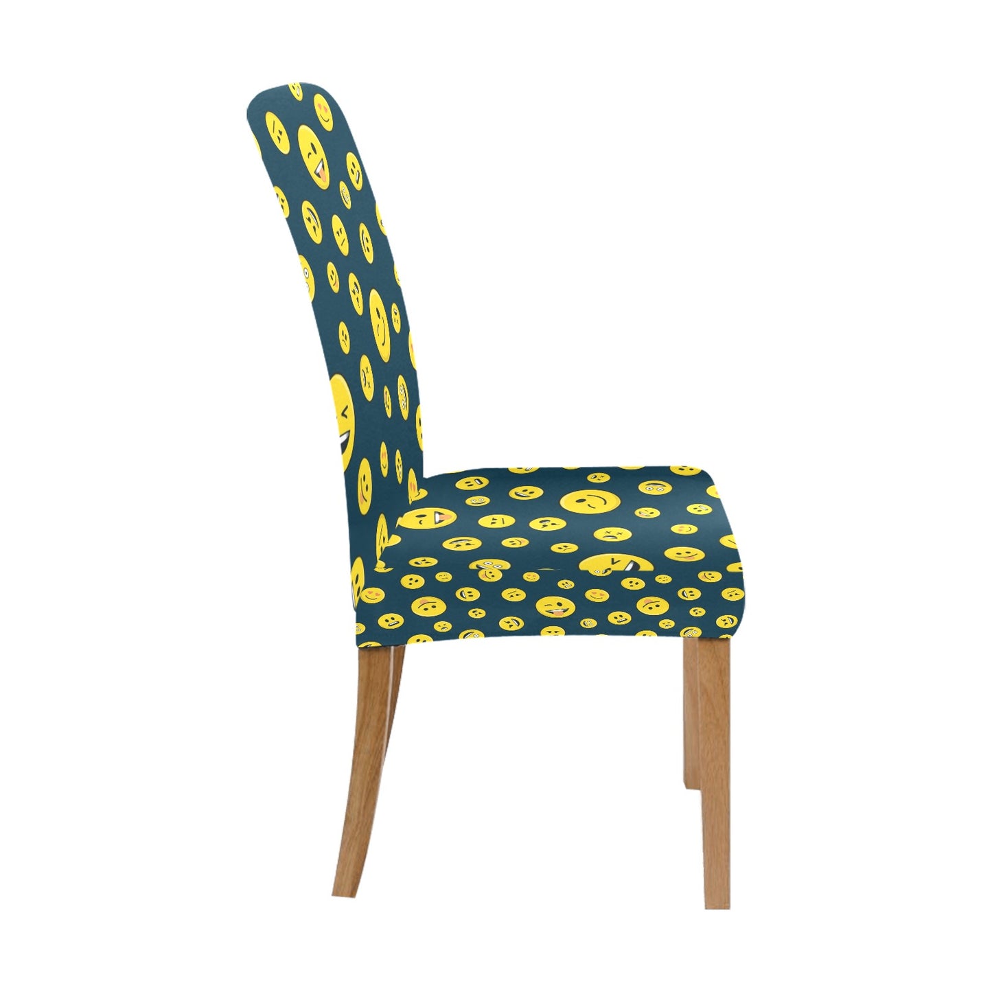 Smiley Face Emoji Print Design LKS301 Dining Chair Slipcover