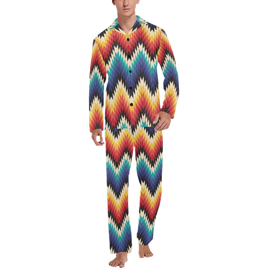 Tribal Aztec Men's Long Pajama Set
