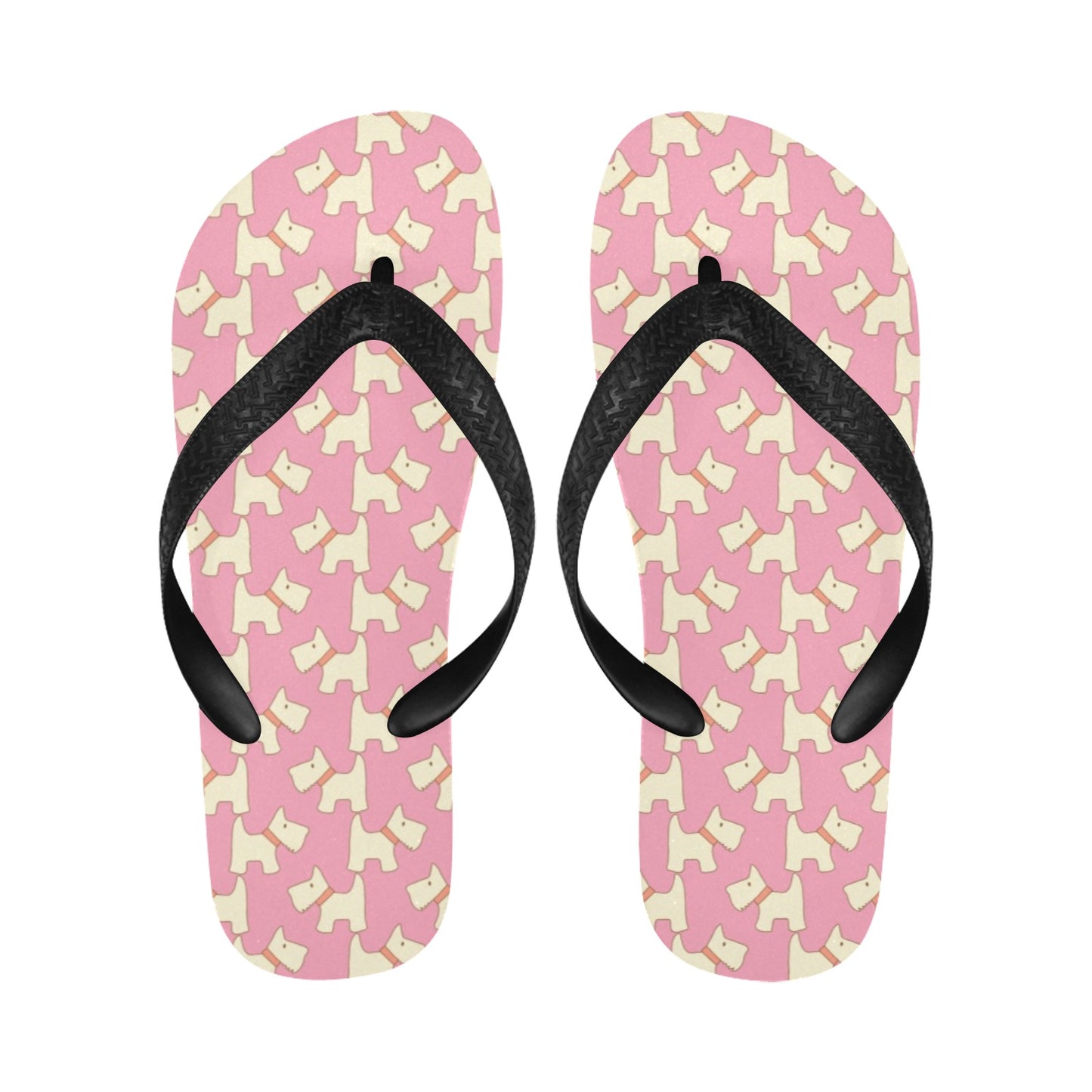 Scottish Terriers Print Design LKS306 Flip Flops