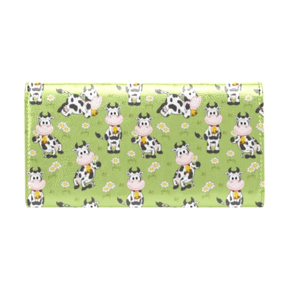 Cattle Print Design LKS401 Women's Trifold Wallet
