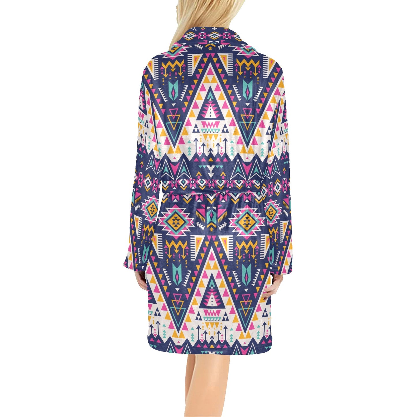 Pink Tribal Aztec native american Women's Fleece Robe