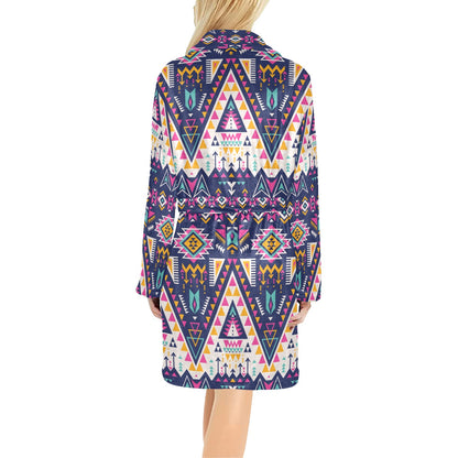 Pink Tribal Aztec native american Women's Fleece Robe